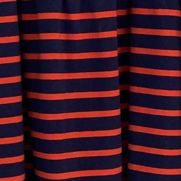 VINEYARD VINES Girl’s Navy/Orange Stripe Jersey Dress Size: M - Picture 5 of 6